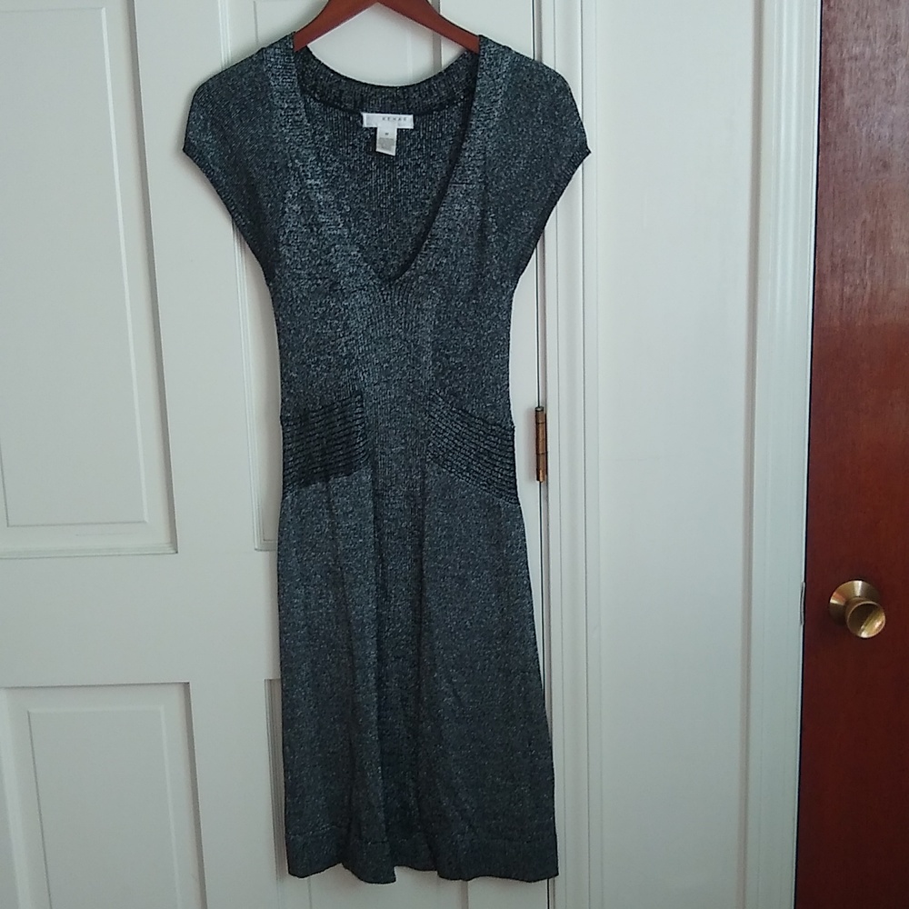 Silver sparkle sweater dress
